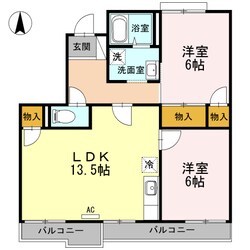 サンハイツ中村Ⅱの物件間取画像